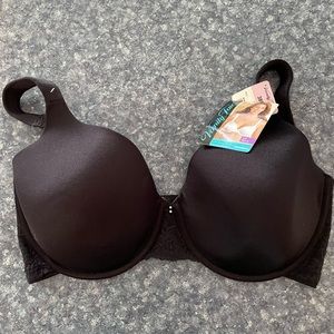 Vanity Fair Black Underwire Bra 38D Seamless